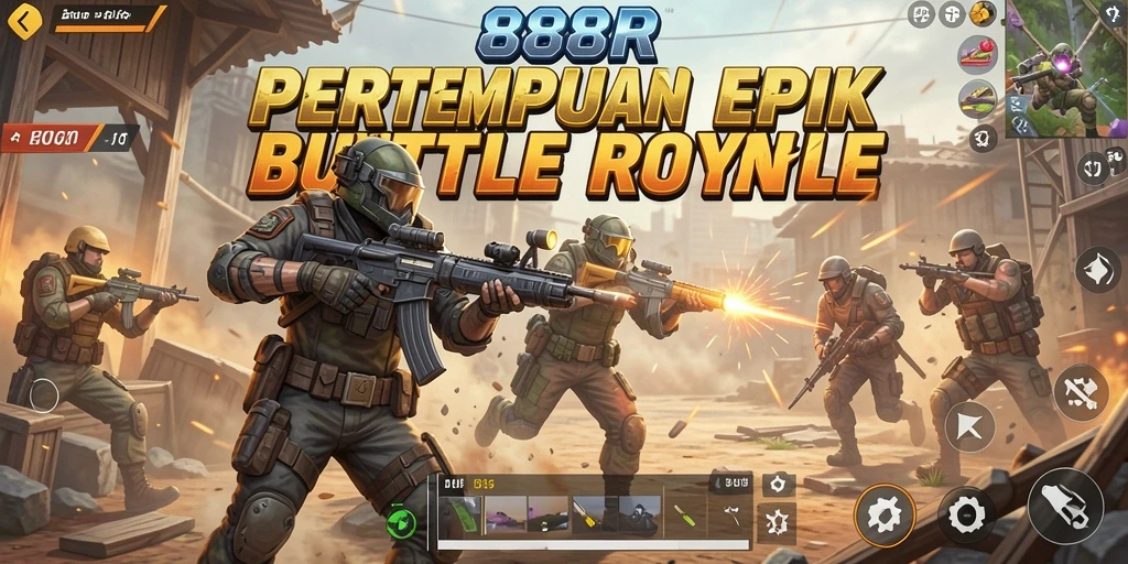 Tangkapan layar menunjukkan aksi seru dalam game Battle Royale.