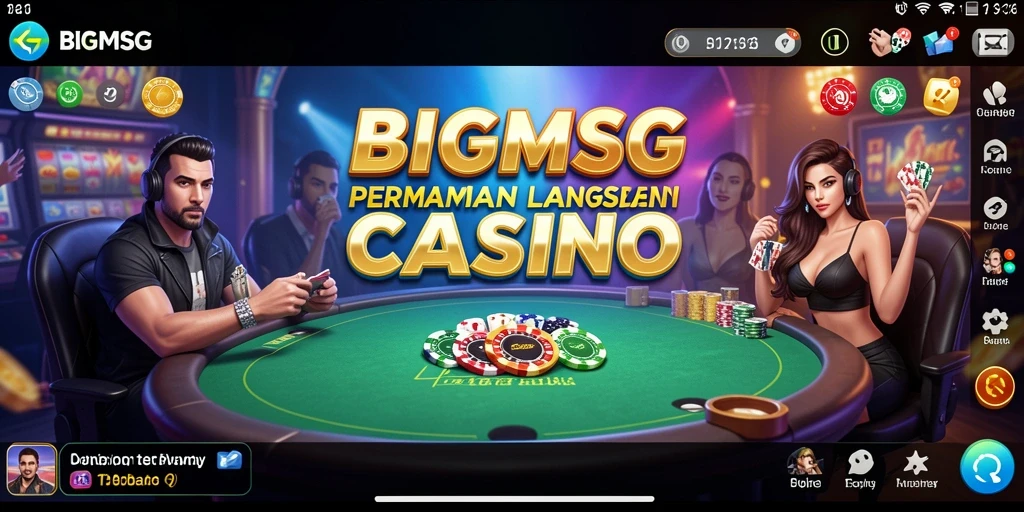 Gameplay Live Casino di BIGMSG dengan dealer profesional.