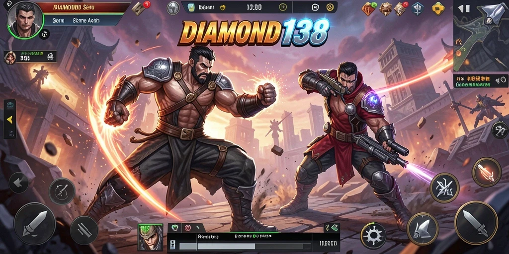 Tampilan action seru dari gameplay DIAMOND138.