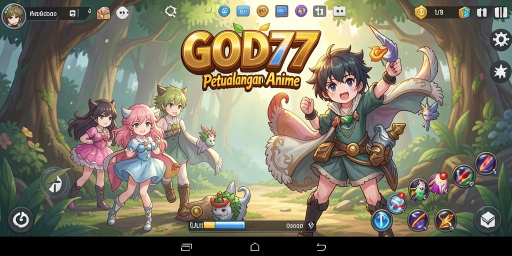 Tampilan gameplay GOD77 yang dinamis dan penuh aksi.