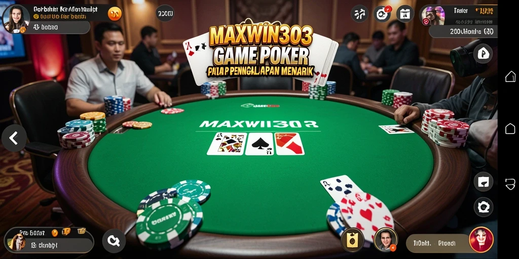 Gameplay seru MAXWIN303 menampilkan permainan Poker yang menantang.