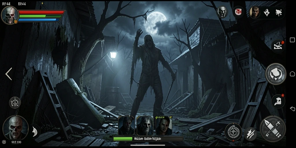 Tangkapan layar gameplay RR44 yang mencekam dan penuh ketegangan.