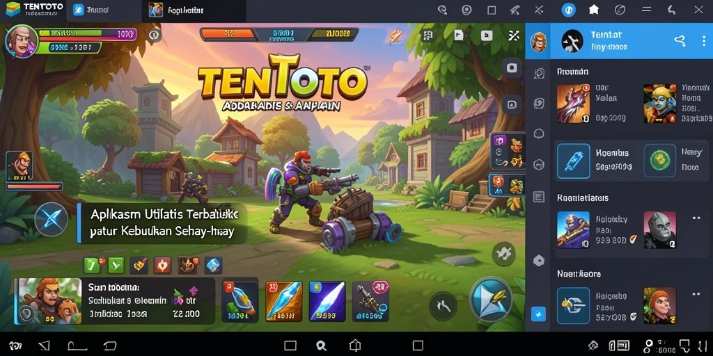 Tampilan antarmuka pengguna TENTOTO yang bersih dan modern.